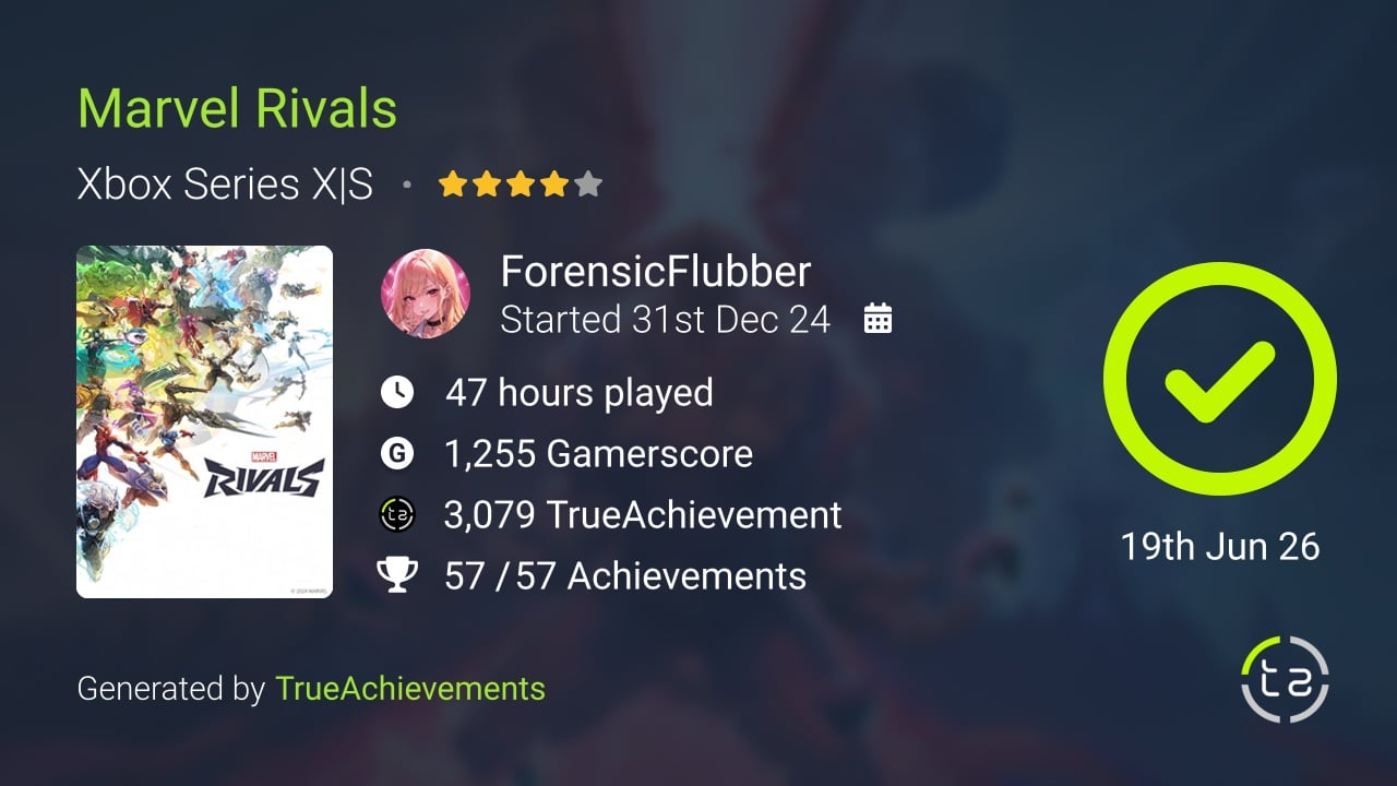 Marvel Rivals achievement summary